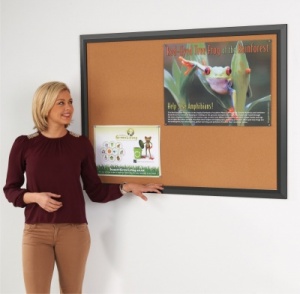 Eco-Friendly Premier Black Framed Cork Notice Board